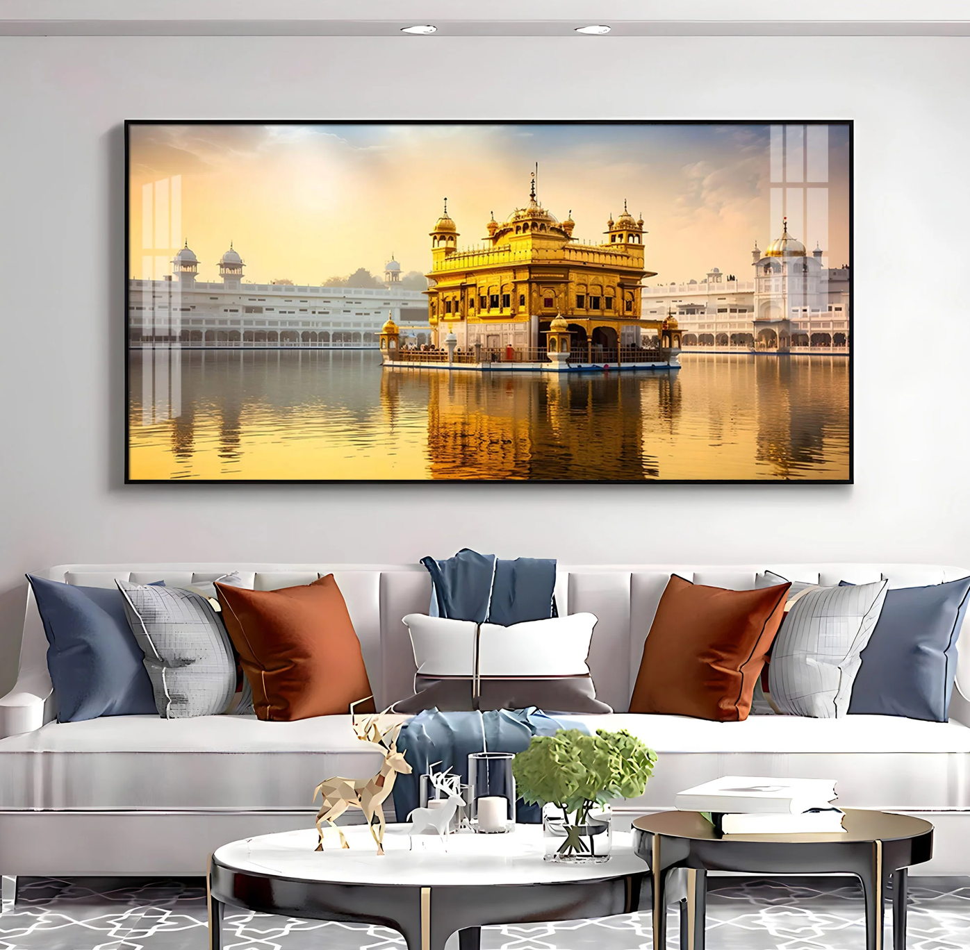 Golden Glory Premium Acrylic Horizontal Wall Art