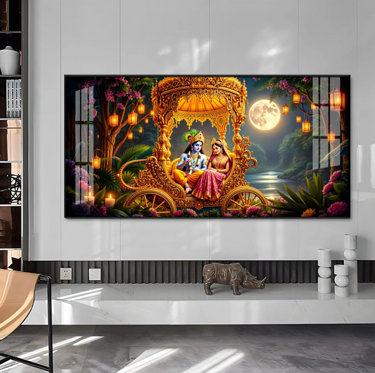 Krishna Radha Serenity Premium Acrylic Horizontal Wall Art