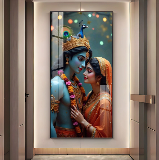 Radha Krishna Togetherness Premium Acrylic Wall Art