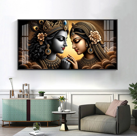 Krishna And The Divine Feminine Premium Acrylic Horizontal Wall Art