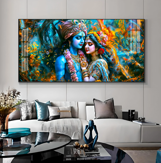 Shree Krishna Harmony Premium Acrylic Horizontal Wall Art