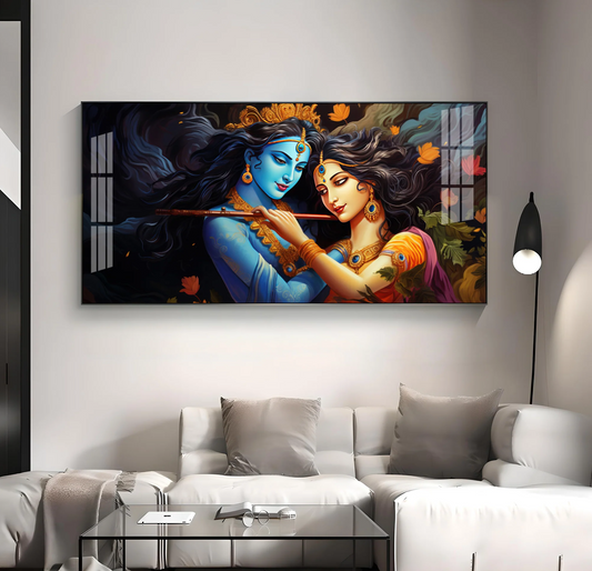 Unique Bond Of Radha Krishna Premium Acrylic Horizontal Wall Art