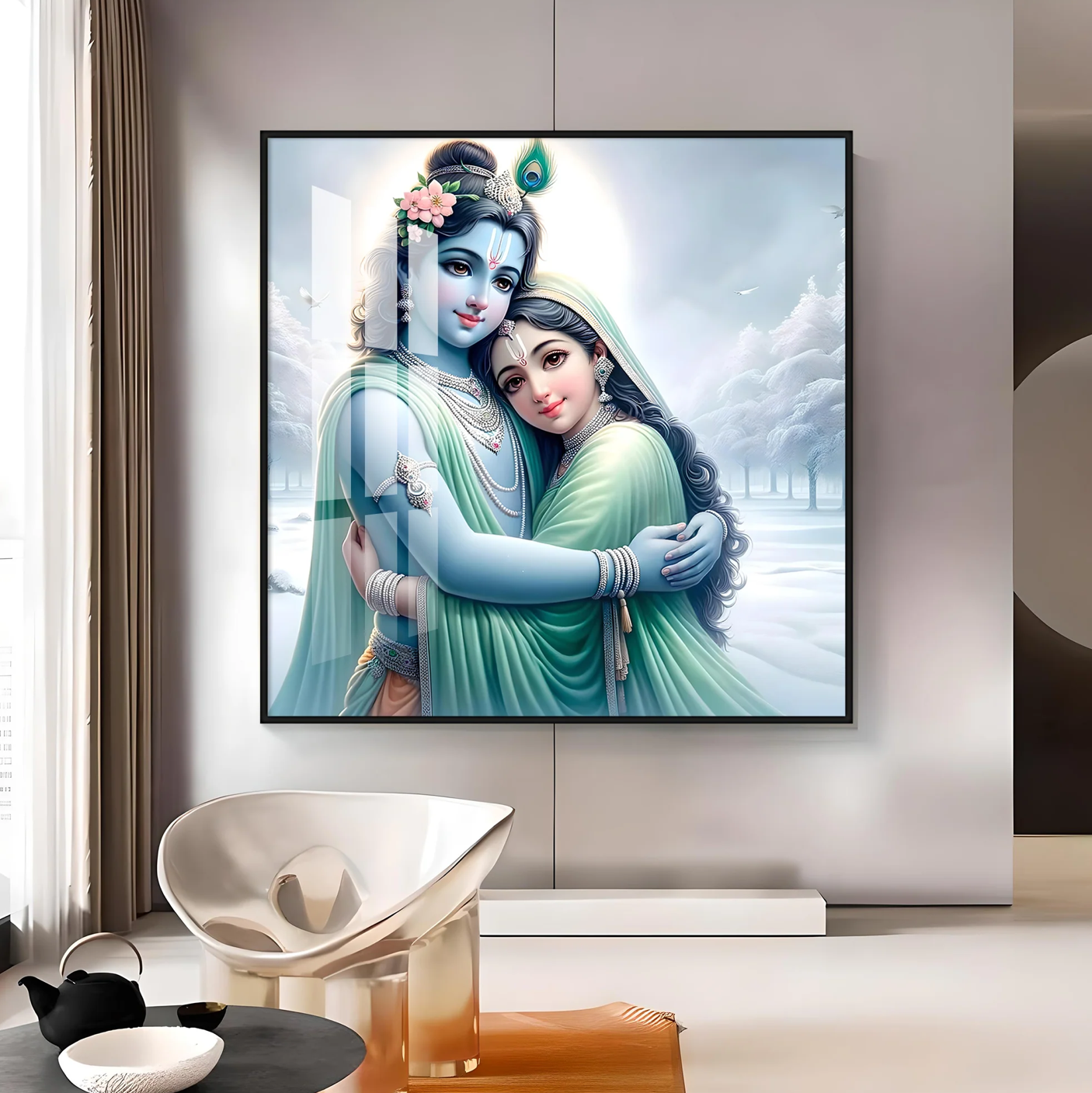 Shyam Kishori Premium Acrylic Square Wall Art