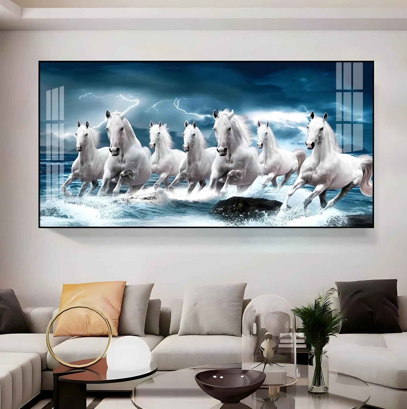 Heaven Horses Premium Acrylic Horizontal Wall Art