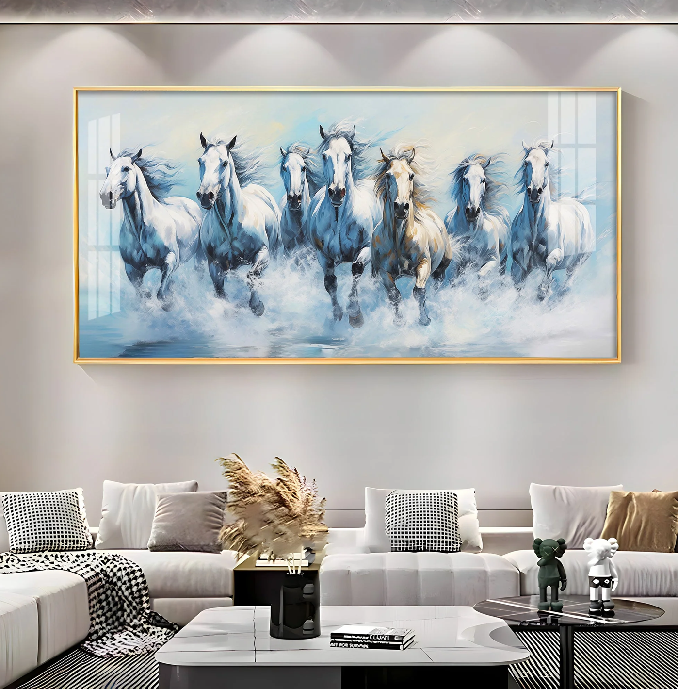 Fairytale Seven Horses Premium Acrylic Horizontal Wall Art