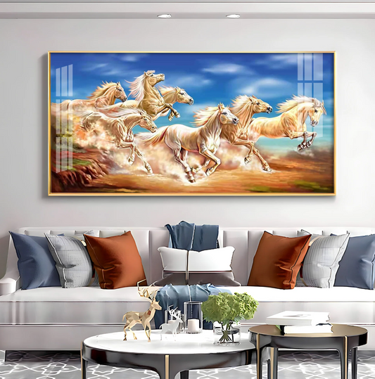 Lucky Horses Premium Acrylic Horizontal Wall Art