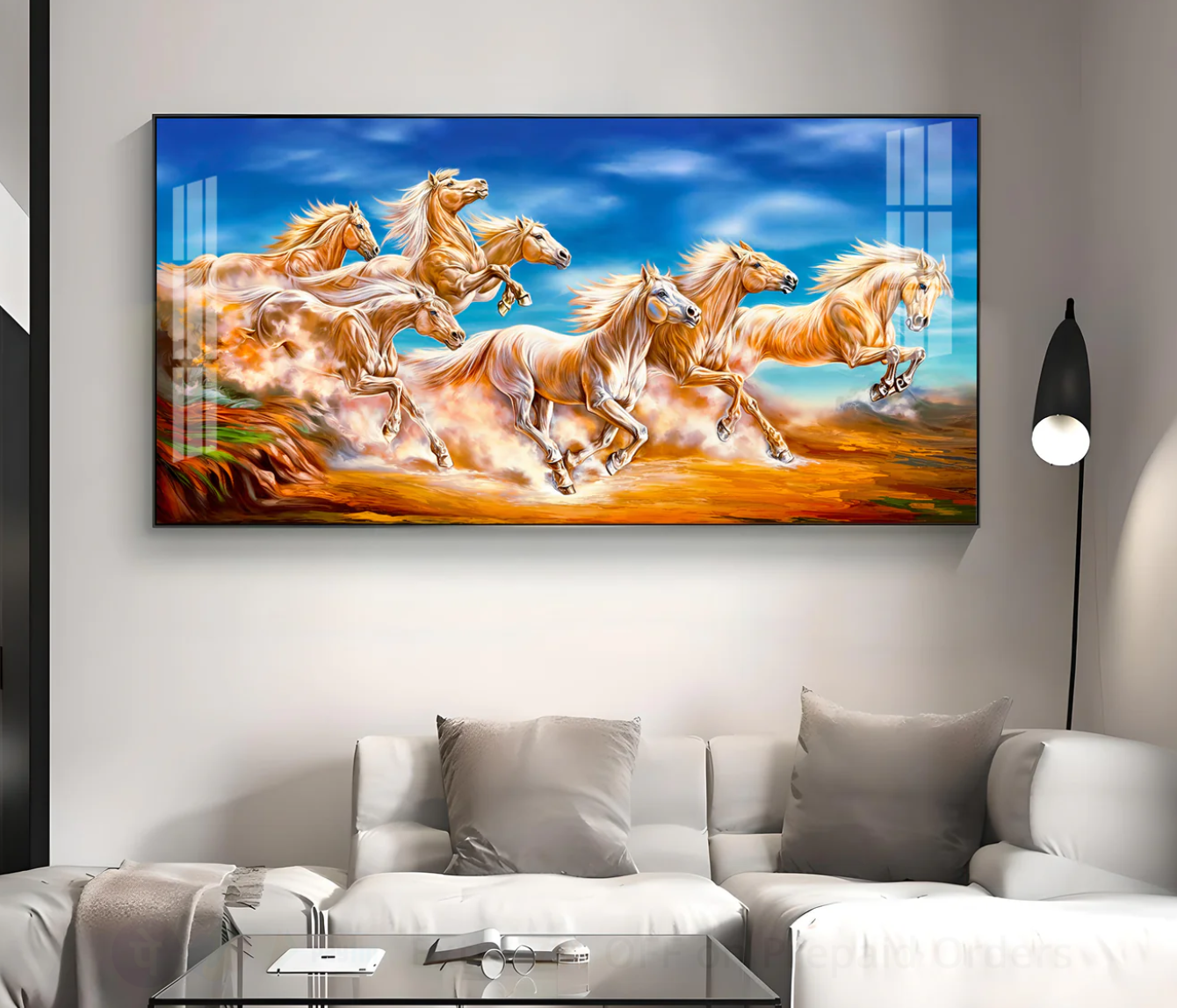 Lucky Horses Premium Acrylic Horizontal Wall Art