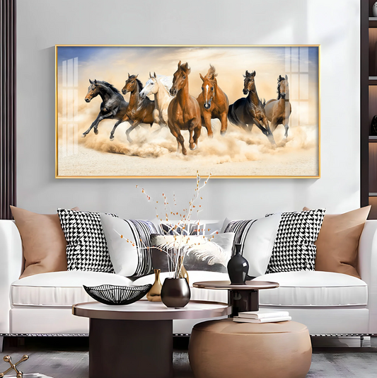 Herd of Horses Premium Acrylic Horizontal Wall Art