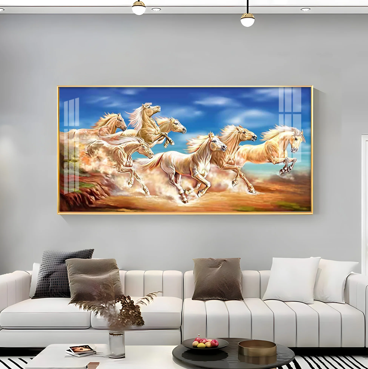 Lucky Horses Premium Acrylic Horizontal Wall Art