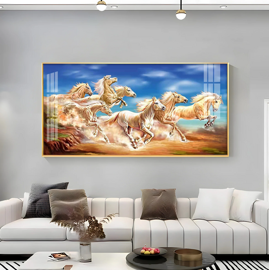 Lucky Horses Premium Acrylic Horizontal Wall Art