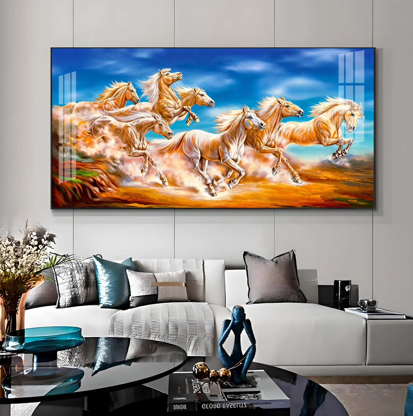 Lucky Horses Premium Acrylic Horizontal Wall Art