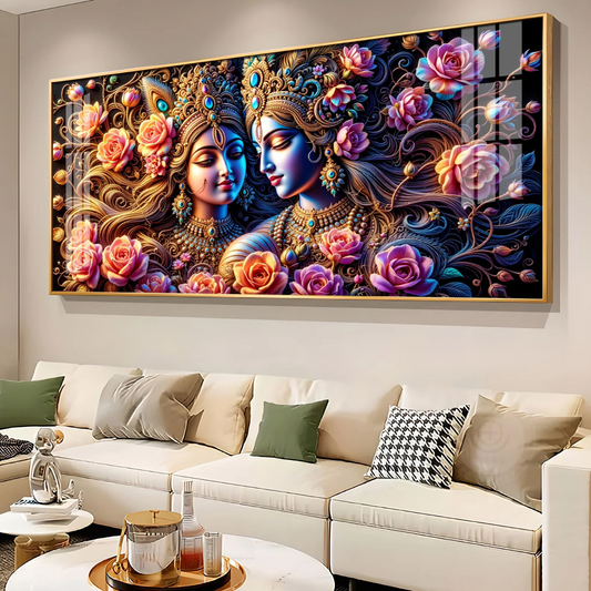 Floral Path of Love Premium Acrylic Horizontal Wall Art