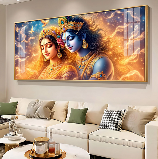 Firefly Radha Krishna Premium Acrylic Horizontal Wall Art