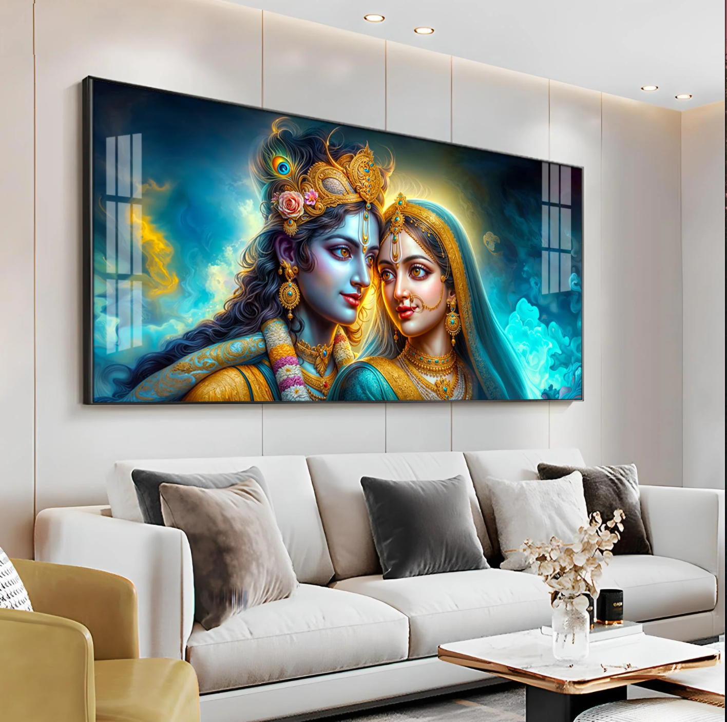 Majestic Radiant Devotion Aura Premium Acrylic Horizontal Wall Art