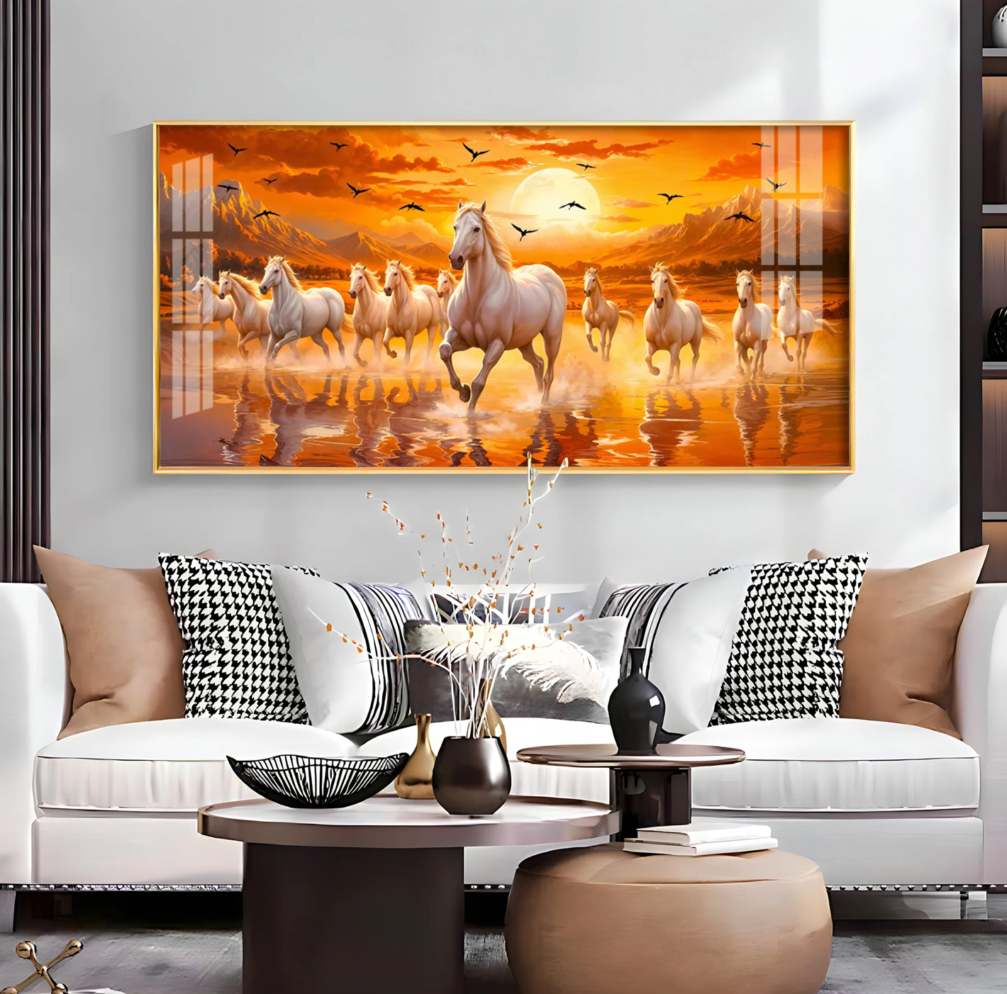 Galloping Grace Artwork Premium Acrylic Horizontal Wall Art
