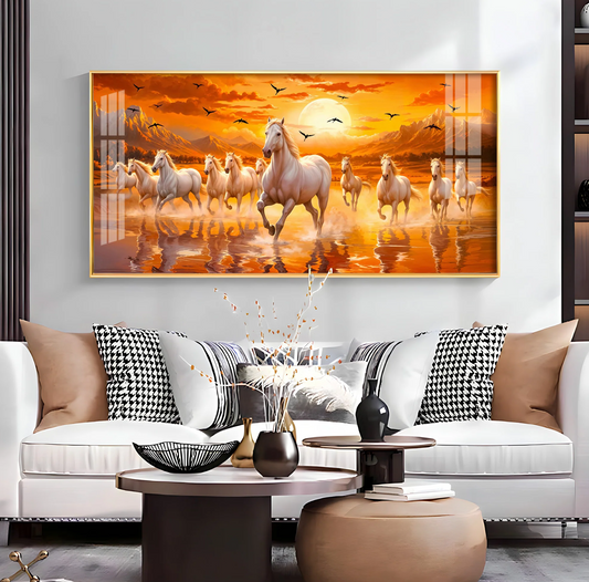 Galloping Grace Artwork Premium Acrylic Horizontal Wall Art