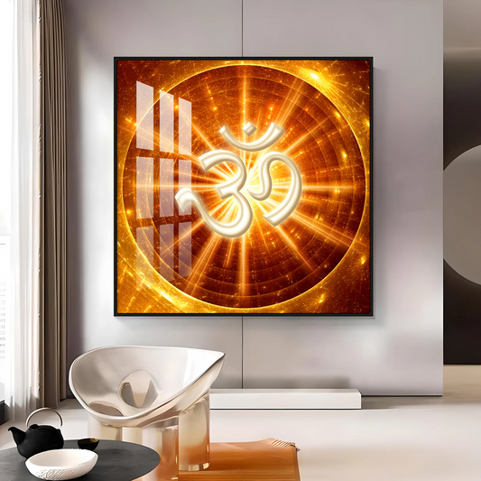 Spiritual Om Premium Acrylic Square Wall Art