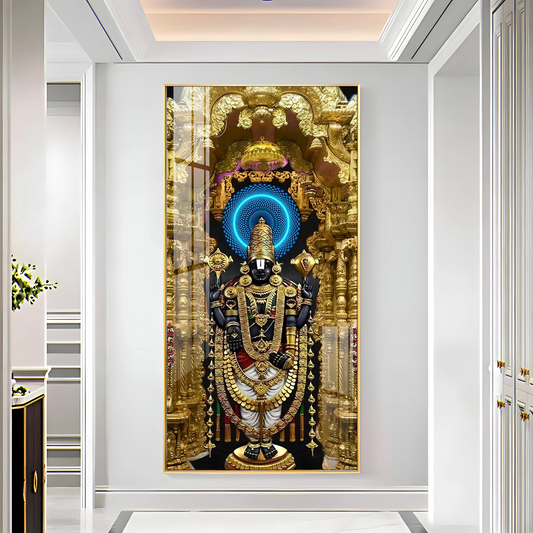 Shree Venkateswara Swamy Premium Acrylic Vertical Wall Art