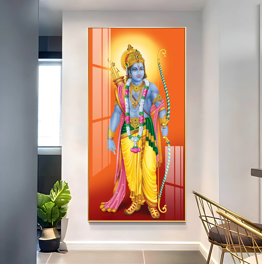 Lord Shri Ram Premium Acrylic Vertical Wall Art