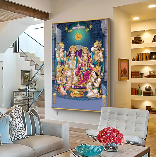Ram Parivar Premium Acrylic Vertical Wall Art