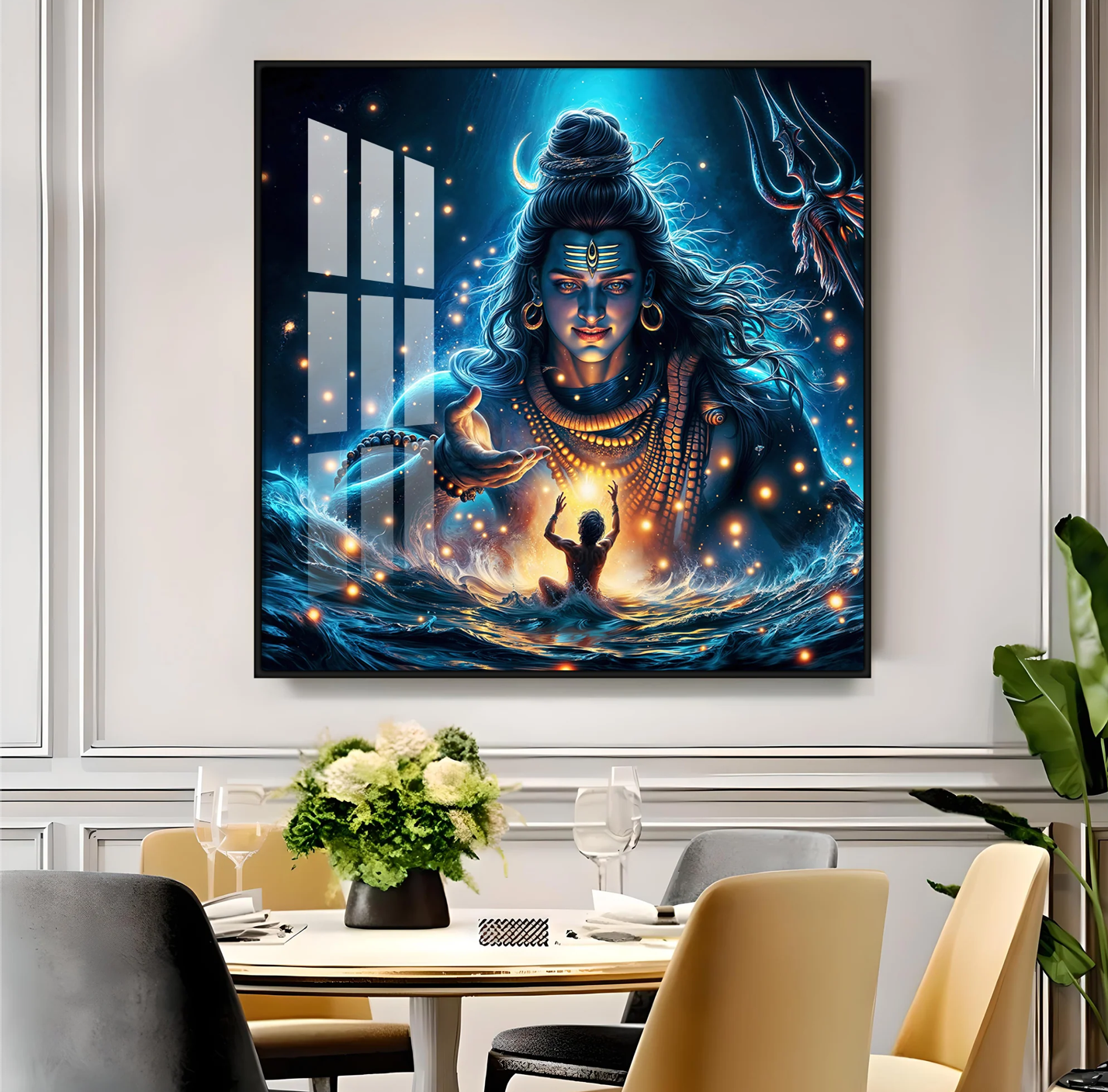 Cosmic Shiva Premium Acrylic Square Wall Art