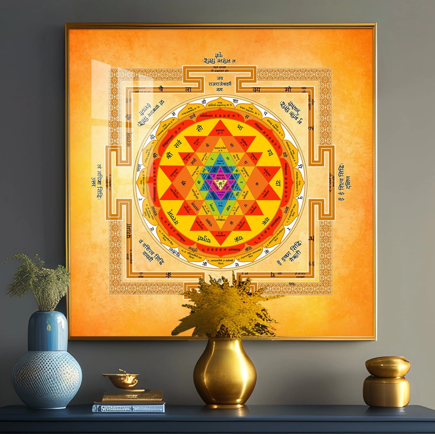 Shree Yantra Premium Acrylic Square Wall Art