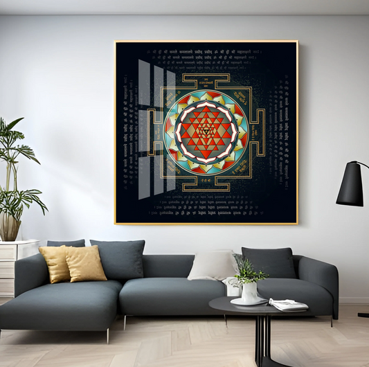 Shri Yantra Premium Acrylic Square Wall Art