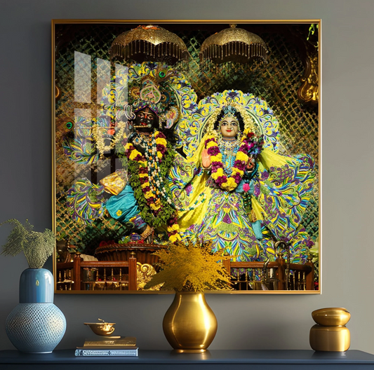Radha Krishna Premium Acrylic Square Wall Art