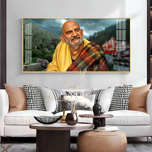 Neem Karoli Baba Ji Premium Acrylic Horizontal Wall Art