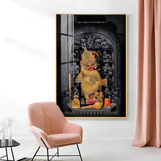Dev Hanumanji Premium Acrylic Vertical Wall Art