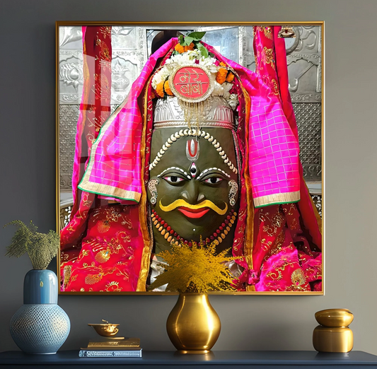 Shri Baba Mahakal Jotirling Premium Acrylic Square Wall Art