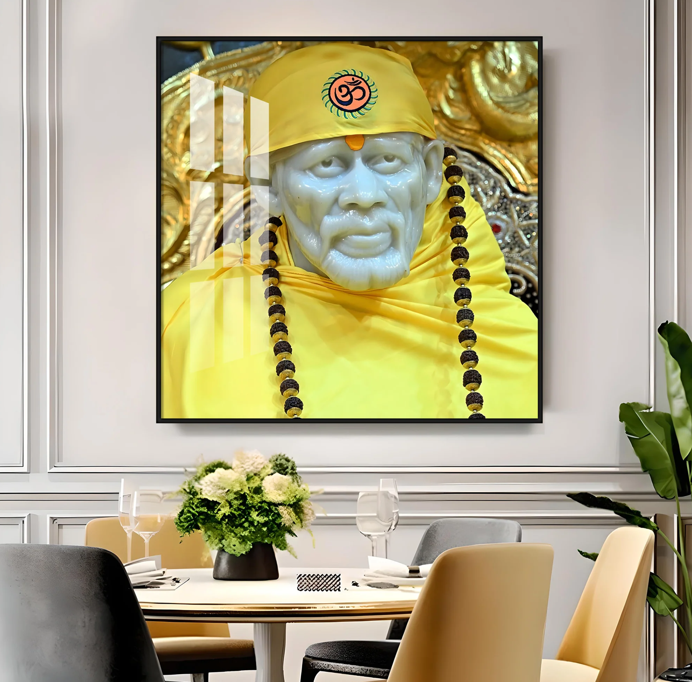 Jai Shree Sai Premium Acrylic Square Wall Art