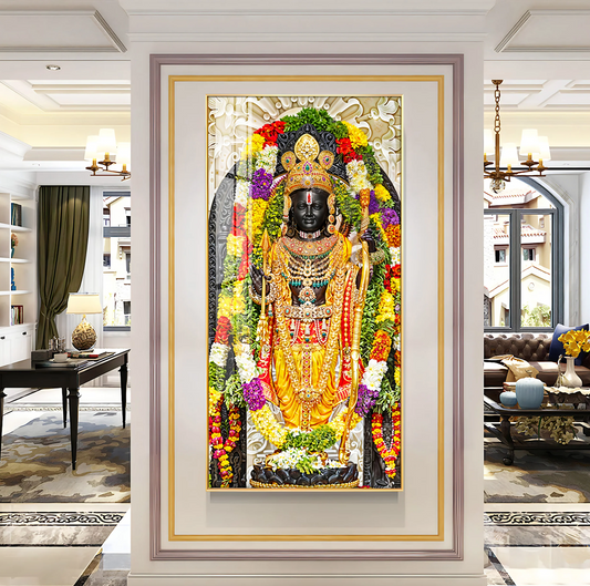 Lord Rama Portray Premium Vertical Wall Art