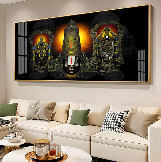 Sacred Sri Venkateswara Swamy Premium Acrylic Horizontal Wall Art