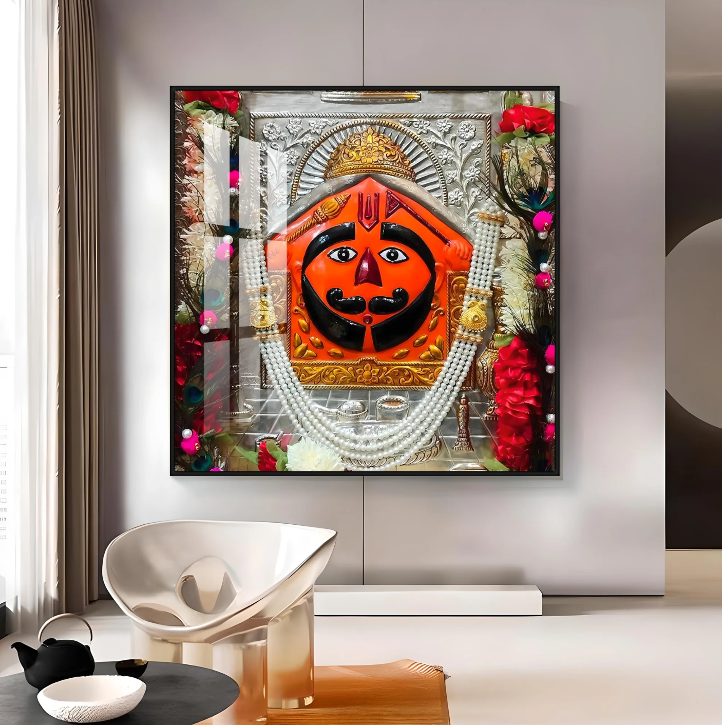 Salasar Balaji Maharaj Premium Acrylic Square Wall Art