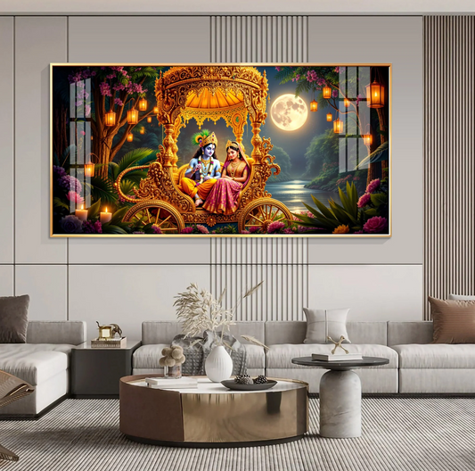 Krishna Radha Serenity Premium Acrylic Horizontal Wall Art