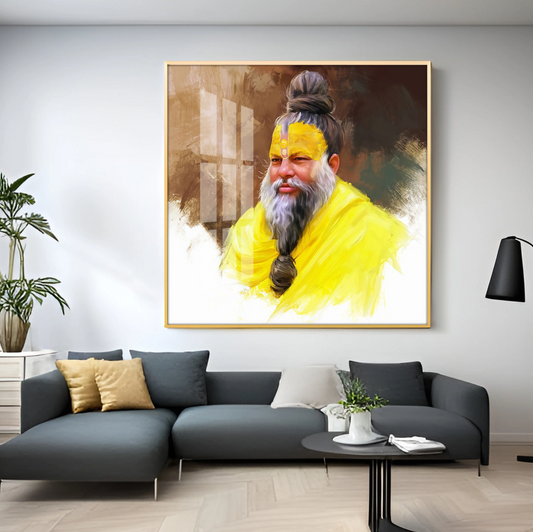 Premanand Ji Maharaj Premium Acrylic Square Wall Art