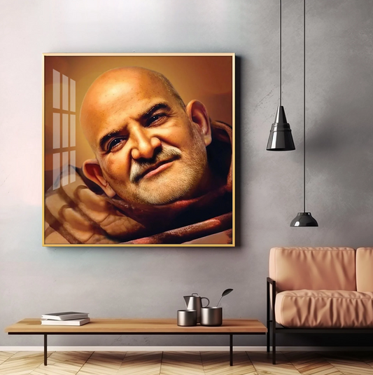 Baba Neem Karoli Maharaj Premium Acrylic Square Wall Art