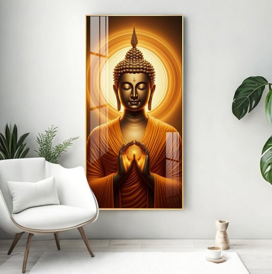 Peaceful Journey Buddha Premium Acrylic Wall Art