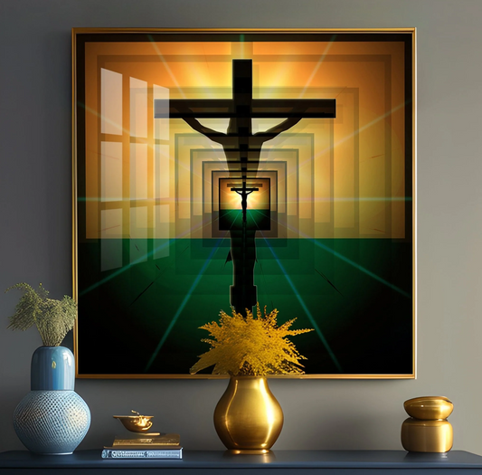 The Jesus Cross Premium Acrylic Square Wall Art