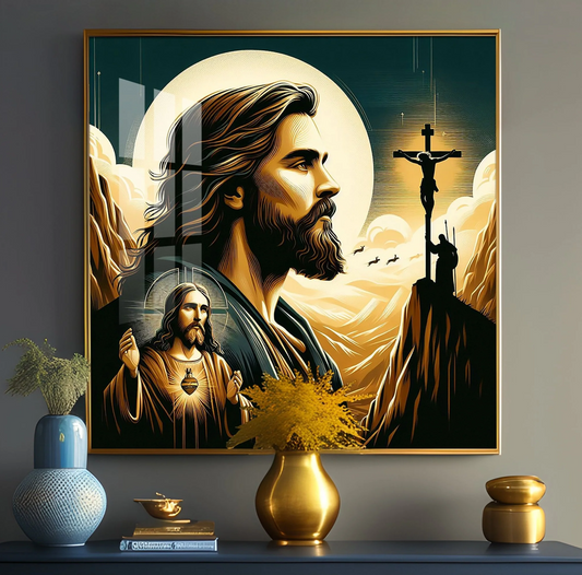 Lord Jesus Premium Acrylic Square Wall Art
