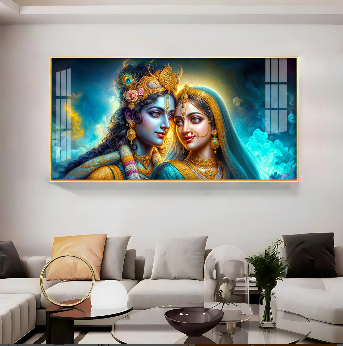 Majestic Radiant Devotion Aura Premium Acrylic Horizontal Wall Art