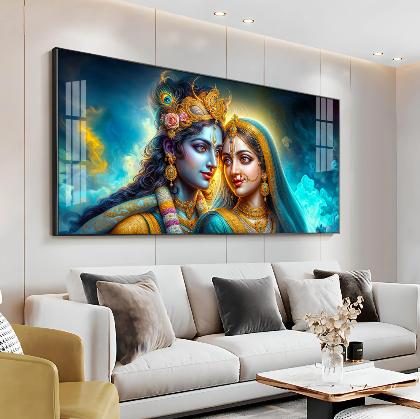 Majestic Radiant Devotion Aura Premium Acrylic Horizontal Wall Art
