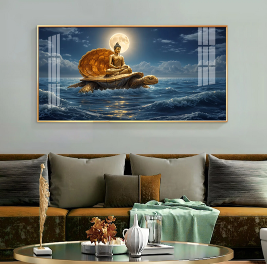 Budda Ocean Embrace Premium Acrylic Horizontal Wall Art