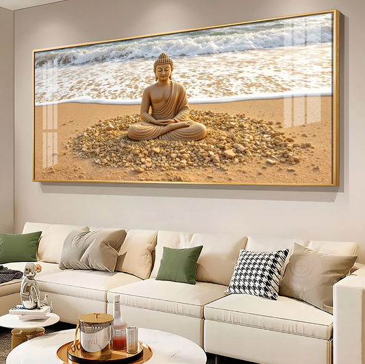 Tranquil Aura Buddha Premium Acrylic Horizontal Wall Art