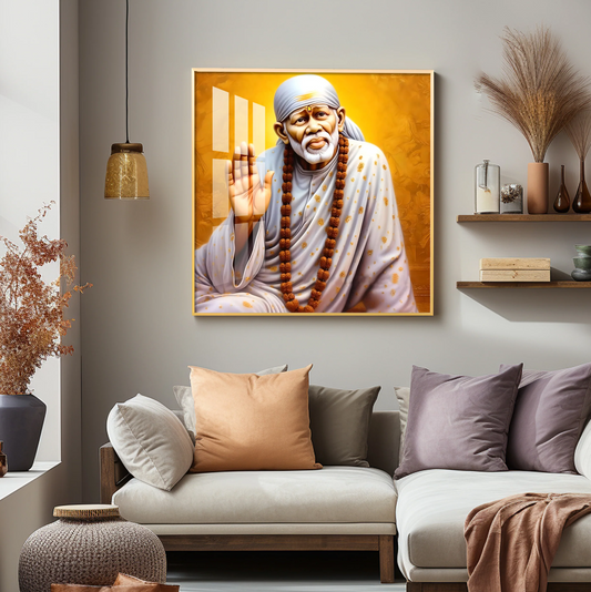 Shirdi Sai Premium Acrylic Square Wall Art