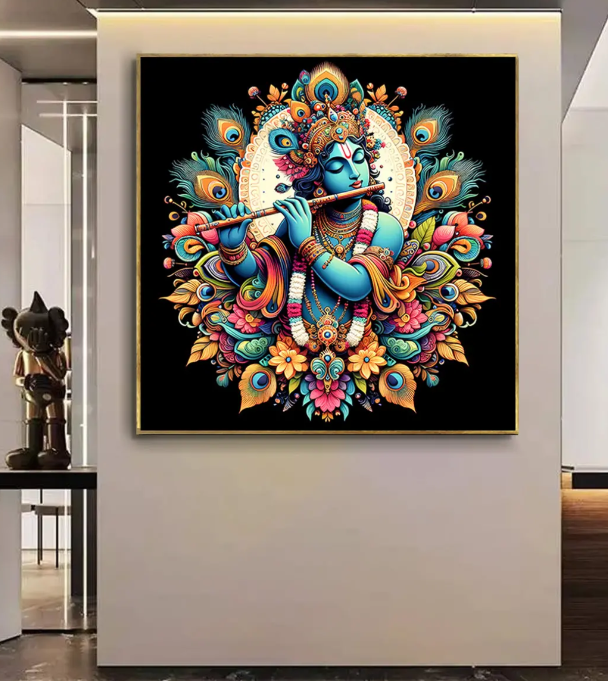 YF Rainbow Colours Beautiful Krishna Painting