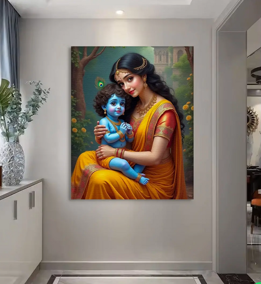 YF Yashoda Lal Krishna Canvas Painting