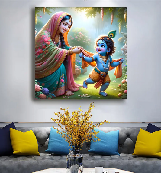 YF Yashoda Maiyya with Krishna Painting