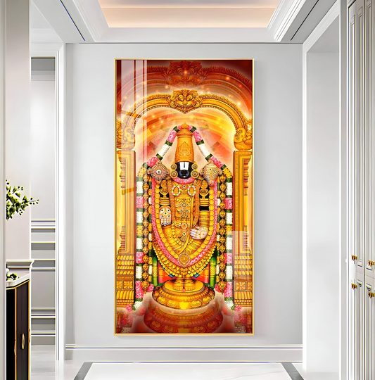 Shree Tirumala Deva Premium Acrylic Vertical Wall Art